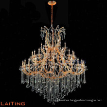 Big size luxury amber crystal maria theresa chandelier for hotel candle chandelier 85525